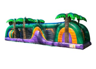 38' Tropical Oasis Obstacle Course with Slide 