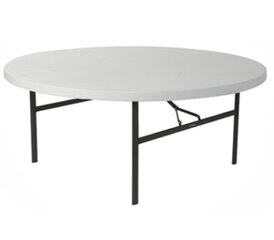 72" Round Plastic Table