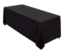 90"x132" Black Rectangular Tablecloth