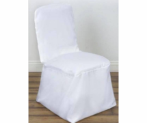 White Square Top Chair Cover