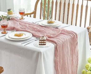 Dusty Pink Cheescloth Table Runner