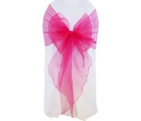 Fuchsia Organza Chair Sash