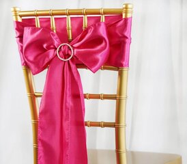 Fuchsia Pink Satin Chair Sashes