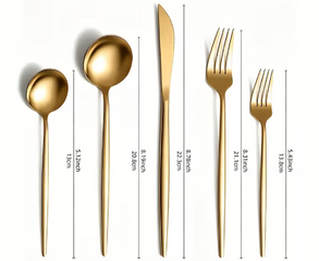 Gold Flatware Set 