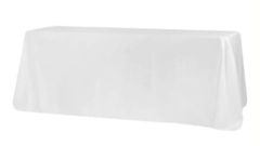 90" x 132" White Rectangle Tablecloths