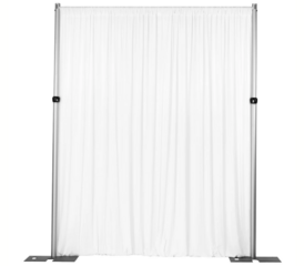 12' Pipe Drape Kit with White Drapes