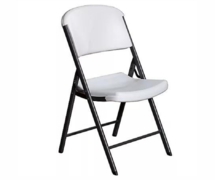 Heavy Duty White Plastic Folding Chair