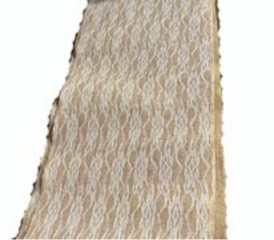 30' Burlap/Lace Aisle Runner