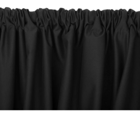 Black Polyester Drape Curtain 5x12
