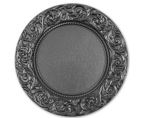 13" Black Ornate Charger