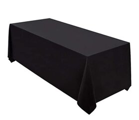 90"x156" Black Rectangle Tablecloth