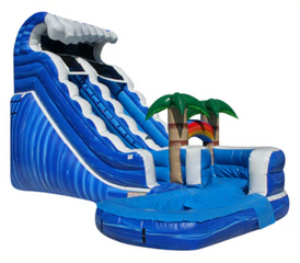 18' Blue Crush Curved Slide
