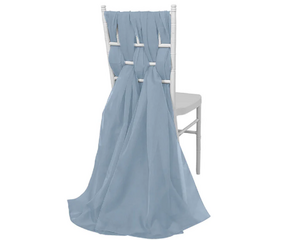 Dusty Blue Chiffon Chair Sash