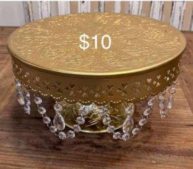 Gold Chandelier Cake Stand