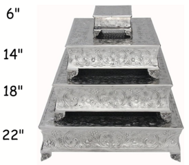 22" Silver Cake Stand