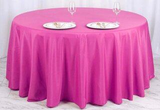 120" Fuchsia Round Tablecloth