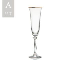 Gold Trim Champagne Flute