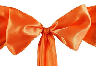 Orange Satin Chair Sashes