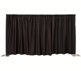 12' Pipe Drape Kit with Black Drapes