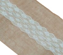 Burlap/Lace Table Runner