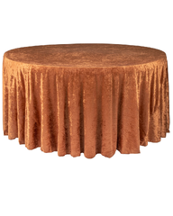 120" Velvet Terracotta Tablecloth