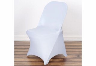 White Spandex Folding Chair Cover