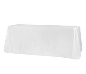 90"x156" White Rectangle Tablecloth