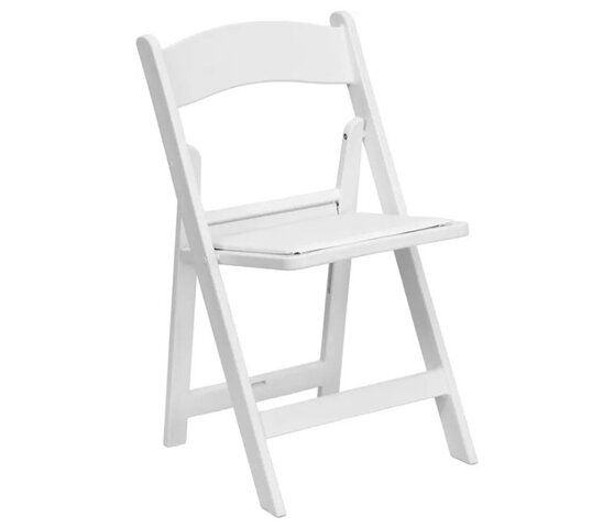 White Resin Folding Chair