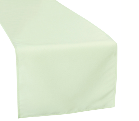 Sage Green Polyester Table Runner