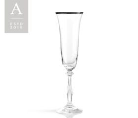 Silver Trim Champagne Flute