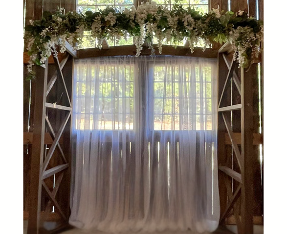 Wood Lattice Wedding Arch
