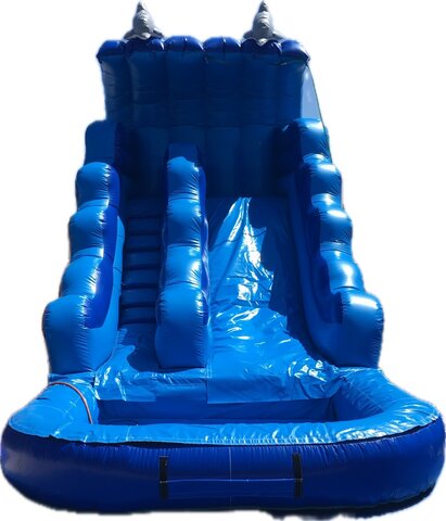 18' Blue Dolphin Water Slide