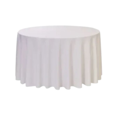 Round White linens 