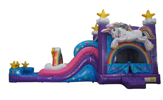 3D Unicorn Bouncy House Combo 