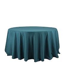 Round Teal linens 