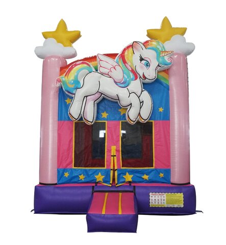 3D Unicorn Bounce House 