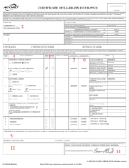 Certificate of Insurance (Additional Insured)