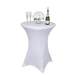 32” Spandex White Cocktail Table Linen