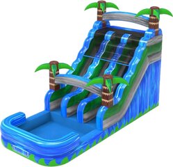 19ft Dual Lane Tropical Marble Water Slide