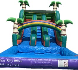 19ft Dual Lane Tropical Water Slide