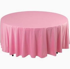 Round Pink Linens