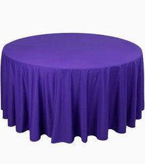 Round Purple  linens 