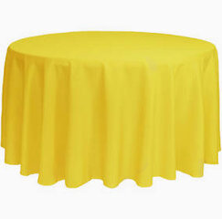 Round Yellow  linens 