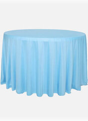 Round Baby Blue  linens 