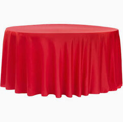 Round Red Linens