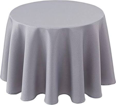 Round  Silver Gray  Linens