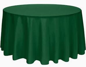 Round Emerald Green Linens