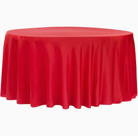 Round Red  Linens