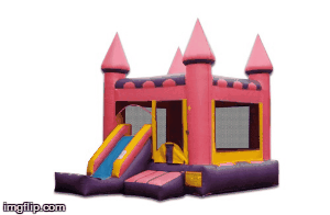 Pink Castle w/Slide and BB Hoop 