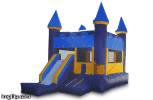Blue Castle w/ Slide and BB Hoop 